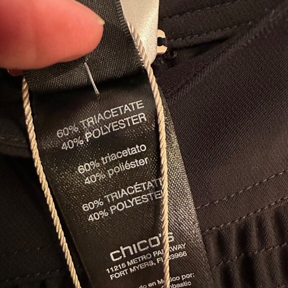 Chicos Black One-Shoulder Wrap Top Size 2 Womens NEW US LARGE 12 - Picture 5 of 7